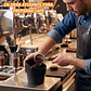 Knock Box Deposito Borra De Cafe Barista Recipiente Cafetera - Miniatura 6