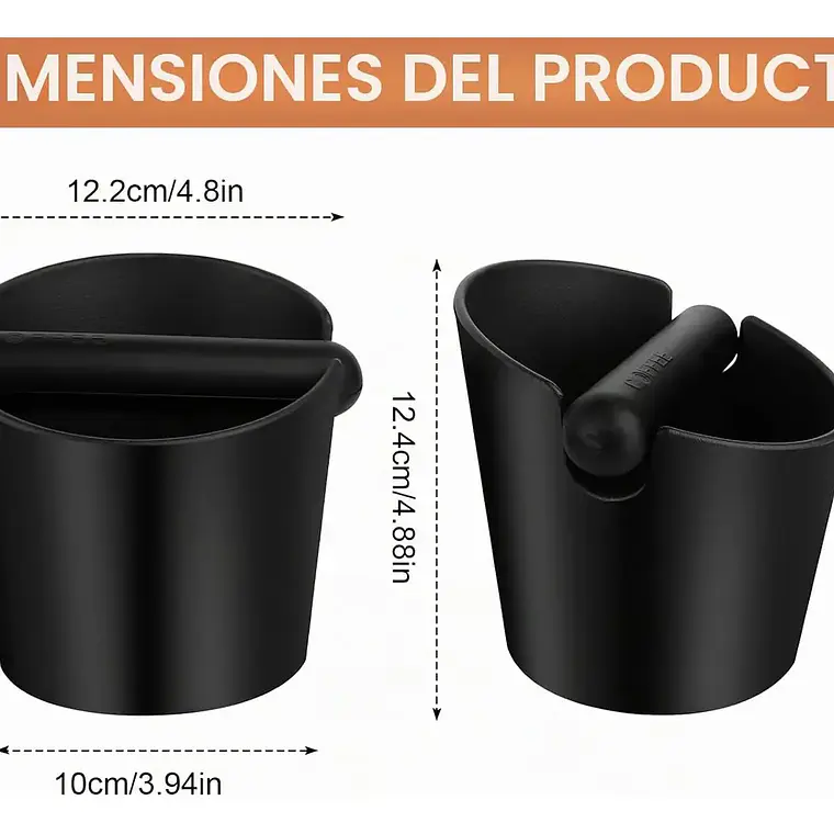 Knock Box Deposito Borra De Cafe Barista Recipiente Cafetera 9