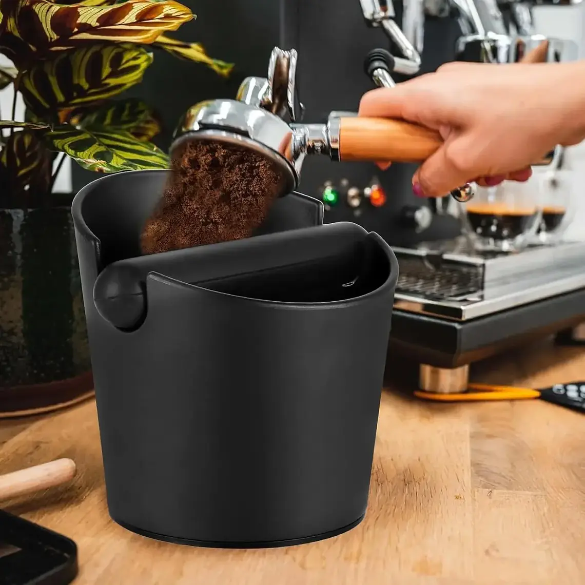 Knock Box Deposito Borra De Cafe Barista Recipiente Cafetera 7
