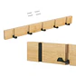 Perchero De Pared Madera Bambu 5 Ganchos Plegables Retractil - Miniatura 1