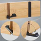Perchero De Pared Madera Bambu 5 Ganchos Plegables Retractil - Miniatura 2