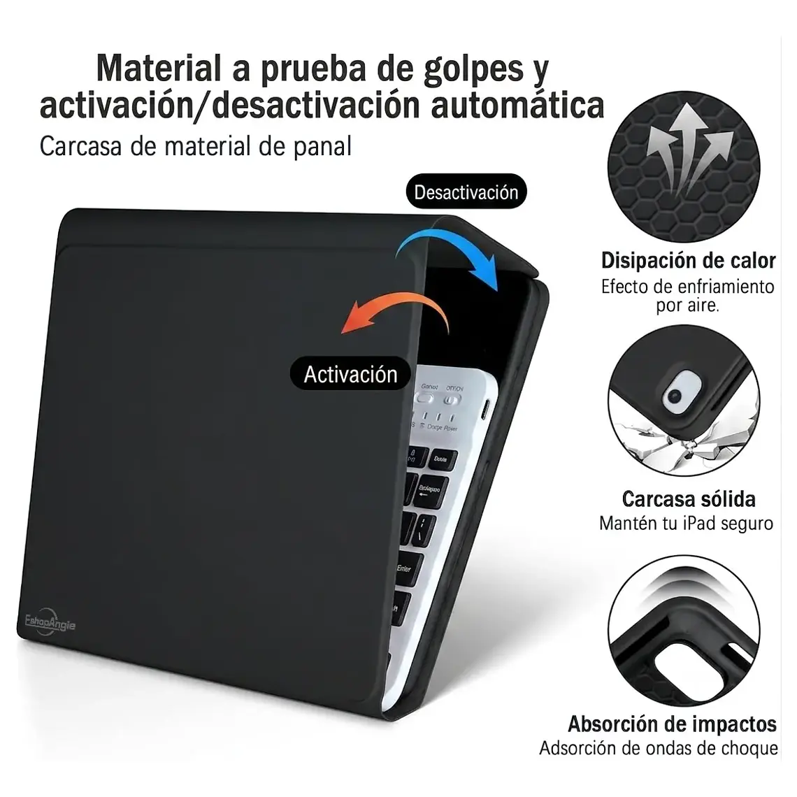 Funda Con Teclado Bluetooth Para Ipad 10.2 Y 10.5 Pulgadas 7