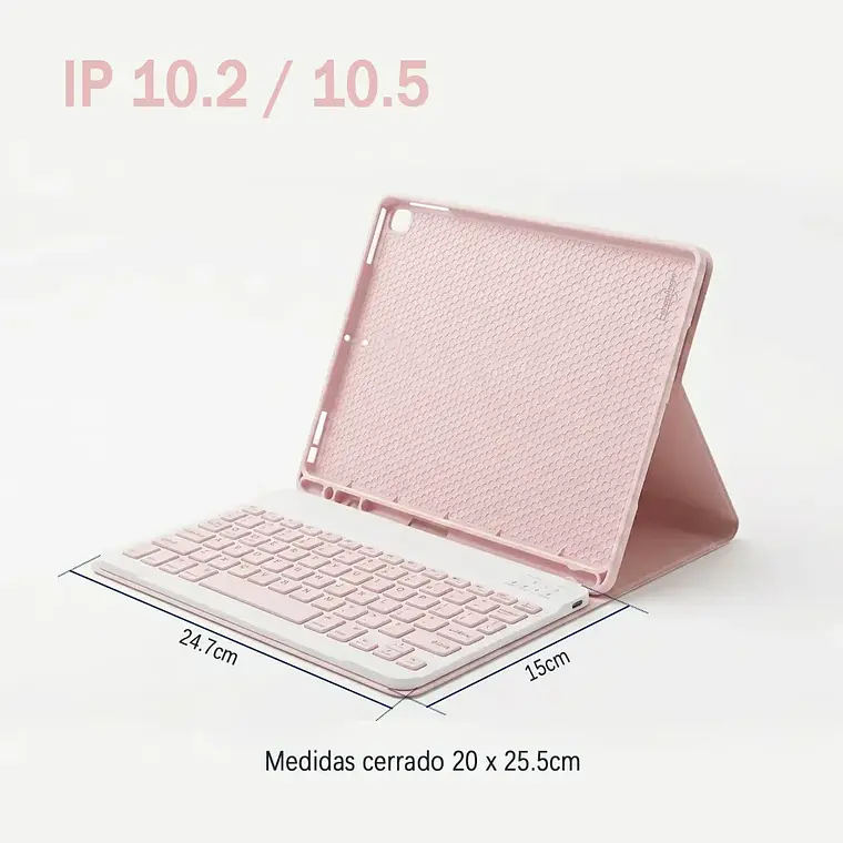 Funda Con Teclado Bluetooth Para Ipad 10.2 Y 10.5 Pulgadas 8
