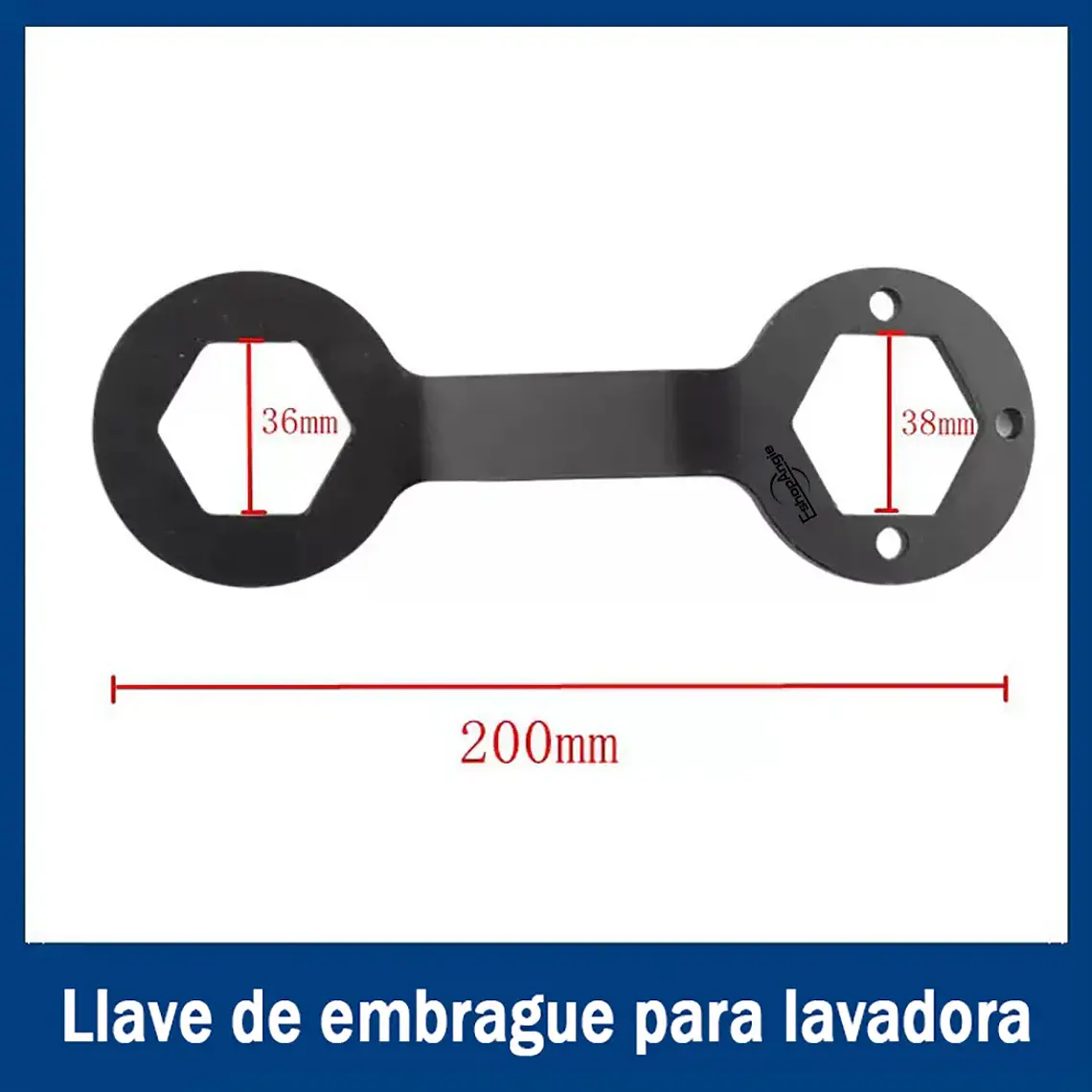 Llave De Embrague Y Tuerca Para Lavadora Doble 36/38mm 4