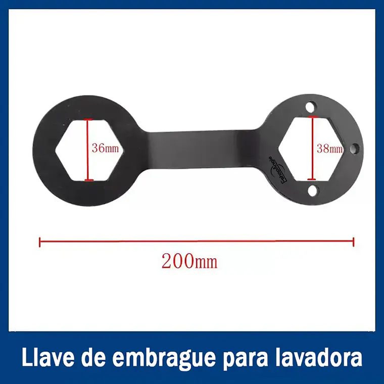 Llave De Embrague Y Tuerca Para Lavadora Doble 36/38mm 4