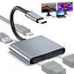 Hub Adaptador Usb-c 4 En 1 Splitter Doble Hdmi 4k Usb 3.0 - Miniatura 1