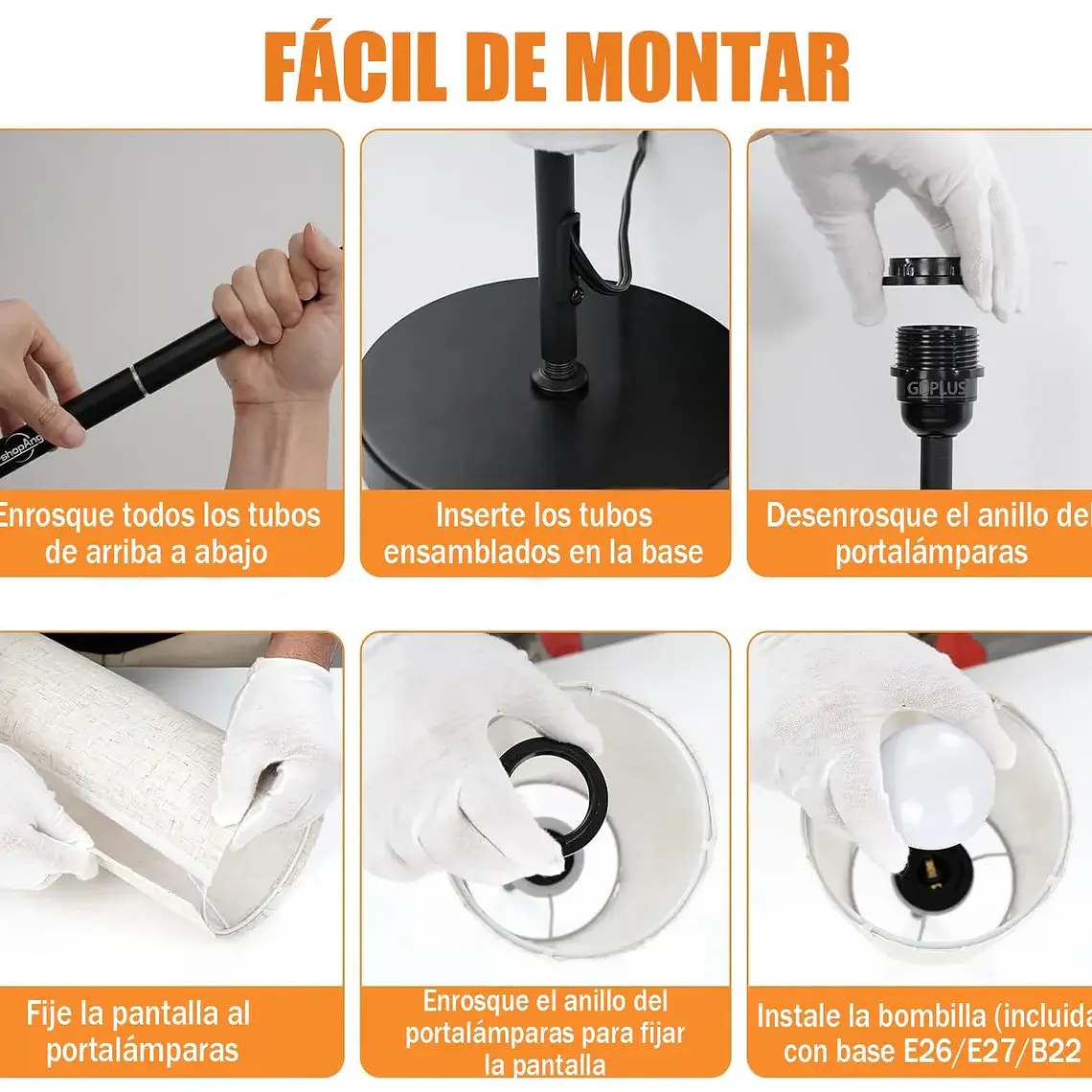 Lampara De Pie Moderna Living 3 Tonos De Luz +control 3