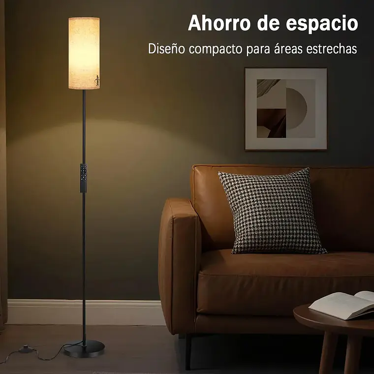 Lampara De Pie Moderna Living 3 Tonos De Luz +control 7