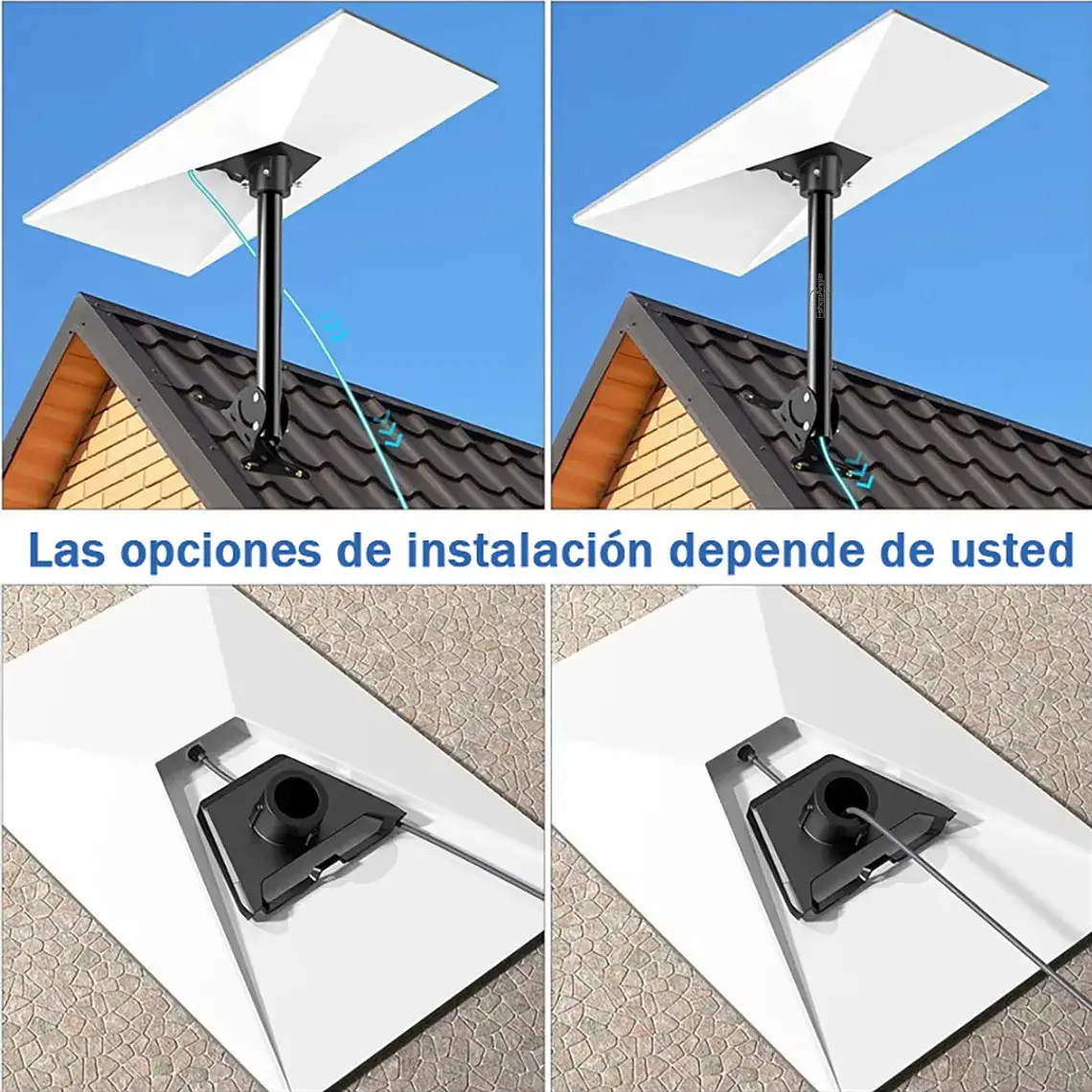 Soporte Estable Para Antena Starlink Kit Montaje Pared Techo 6