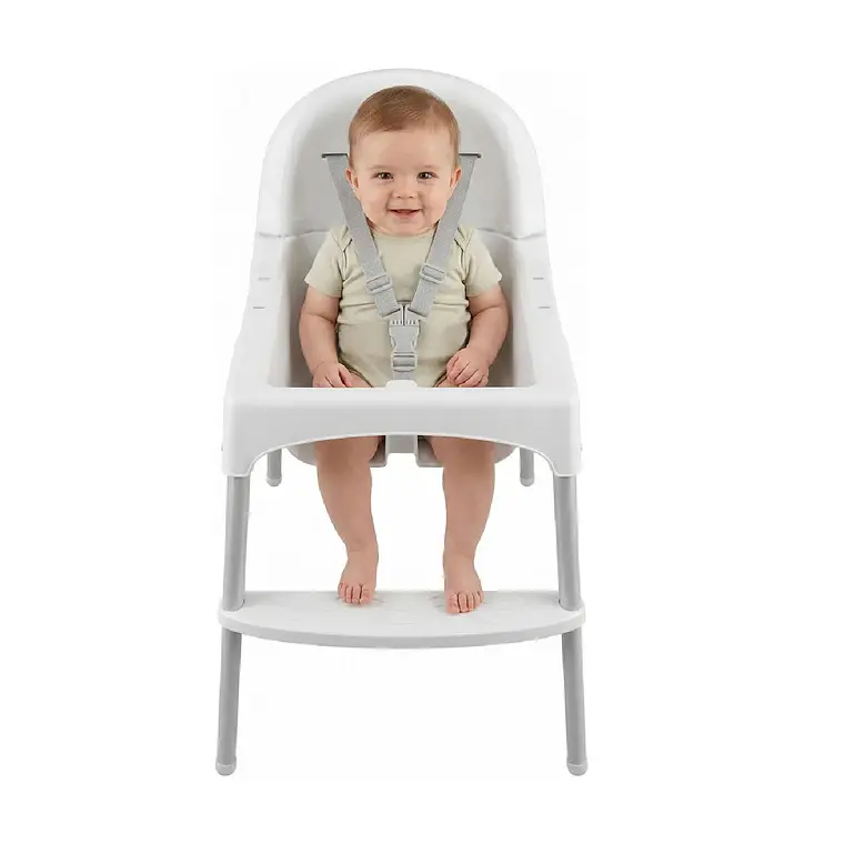 Silla De Comer Bebe Portatil Basico Con Arnés De 3 Puntos 2