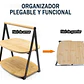 Bandeja Organizador 2 Niveles Bambu Para Servir Bocaditos - Miniatura 4