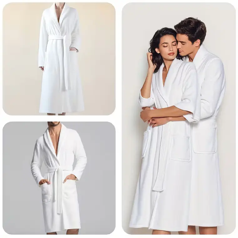 Bata De Dormir Bata De Baño Afranelada Para Hombre Y Mujer 5