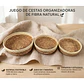 Juego 3 Cestas De Almacenamiento Organizadora Canasto Mimbre - Miniatura 2