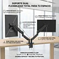 Brazo Soporte Doble Monitor Escritorio 13 A 32 Pulgadas 9kg - Miniatura 3