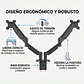 Brazo Soporte Doble Monitor Escritorio 13 A 32 Pulgadas 9kg - Miniatura 4