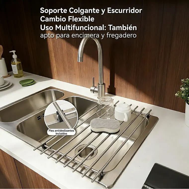 Estante Posaollas Acero Inoxidable 50x27 Cm Multifuncional 4