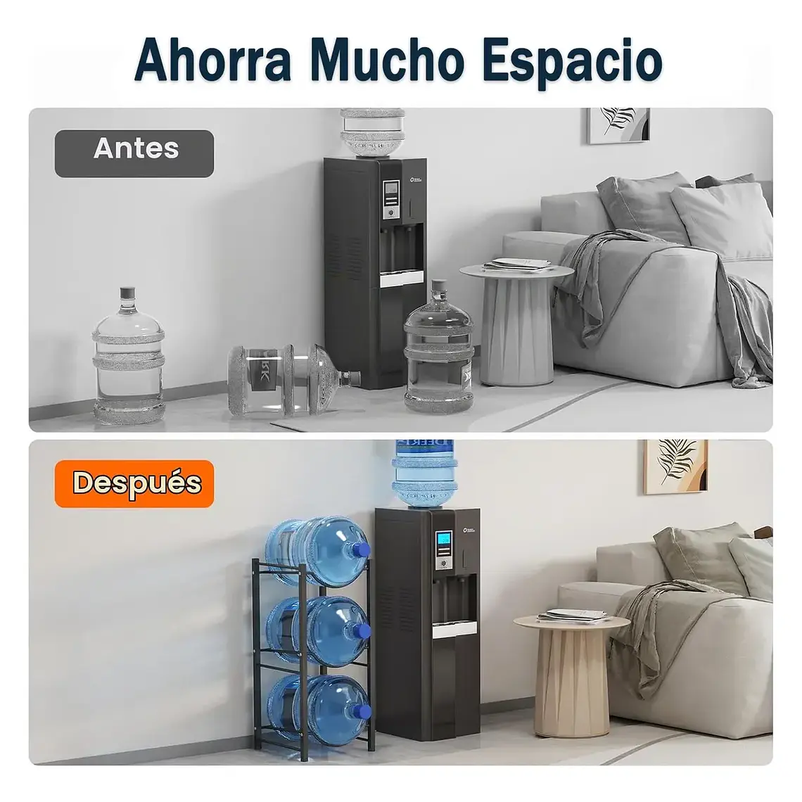 Organizador Estante Rack 3 Botellones Bidones Agua 20 Litros 3