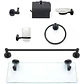 Set De Baño 7 Accesorios De Acero Inoxidable Toallero - Miniatura 1