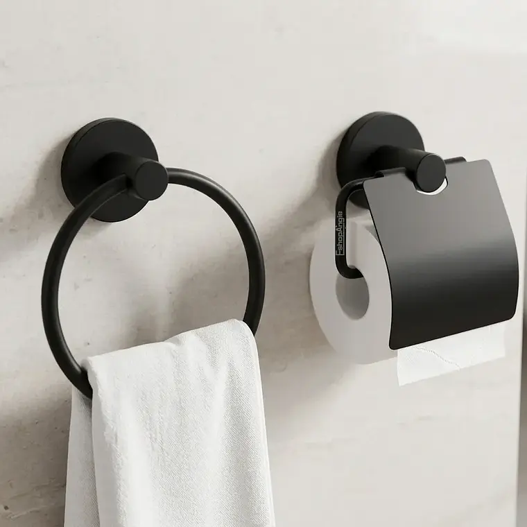 Set De Baño 7 Accesorios De Acero Inoxidable Toallero 4