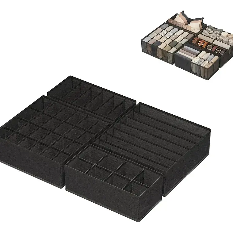 Set De Organizadores De Cajones Ropa Interior Plegable X4 1