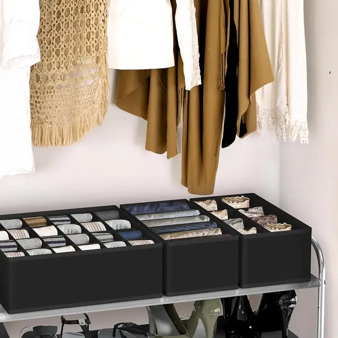 Set De Organizadores De Cajones Ropa Interior Plegable X4 8