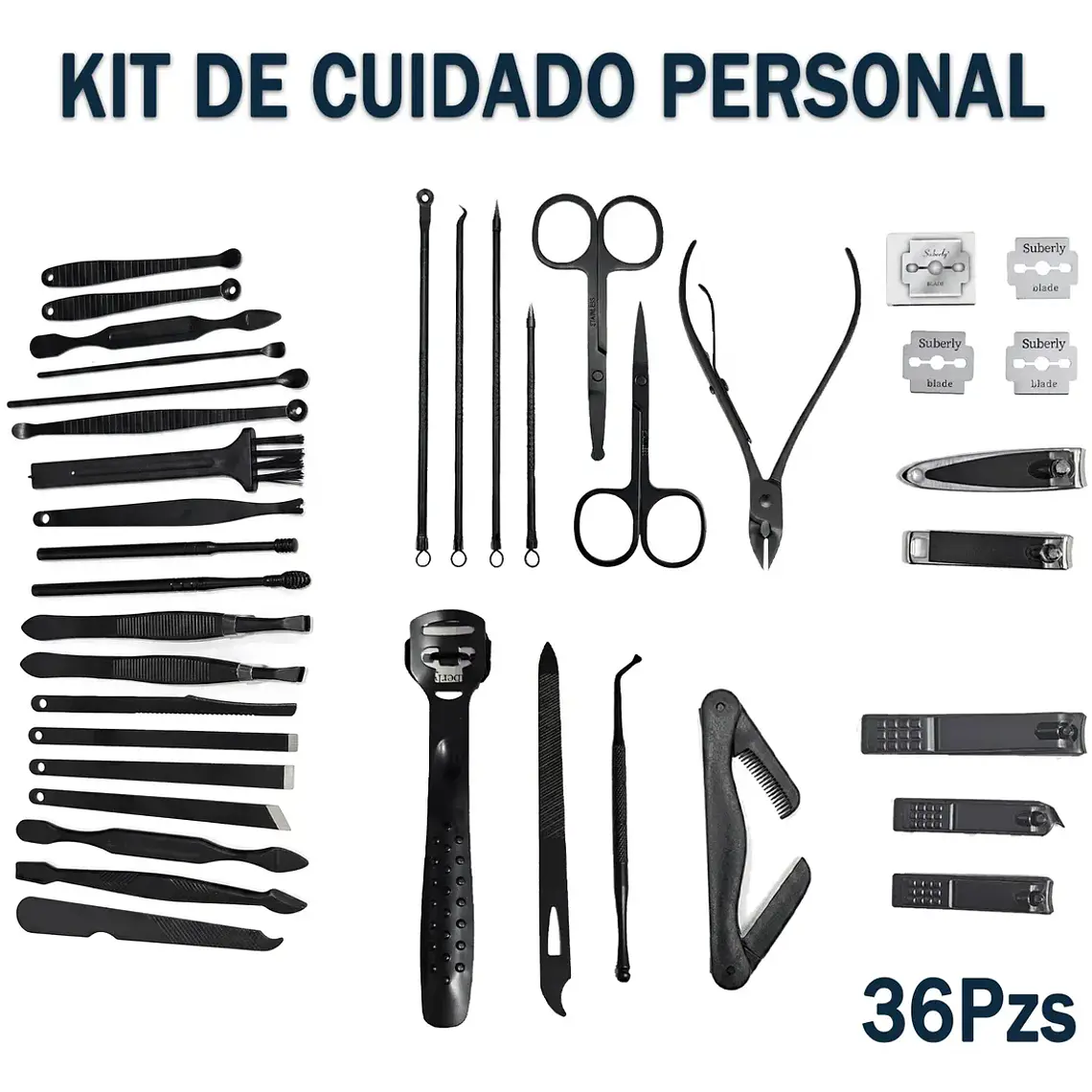 Set 36 Piezas Manicure Y Pedicure Profesional Estuche Uñas 2