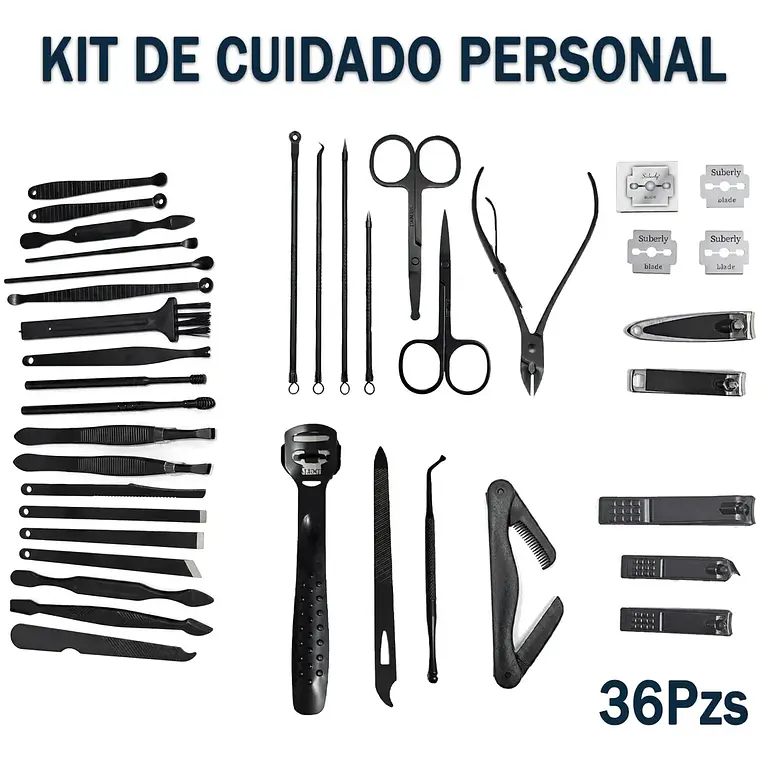 Set 36 Piezas Manicure Y Pedicure Profesional Estuche Uñas 2