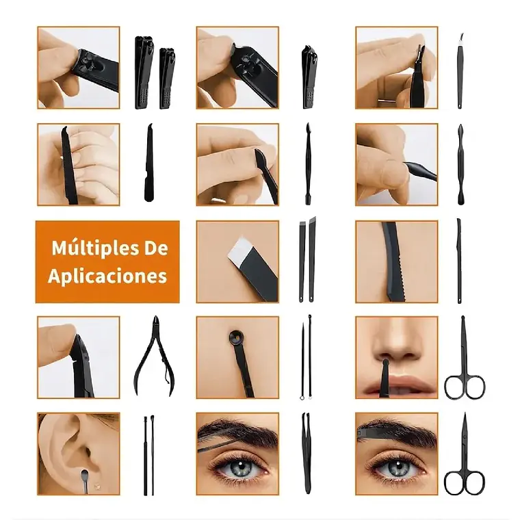 Set 36 Piezas Manicure Y Pedicure Profesional Estuche Uñas 3