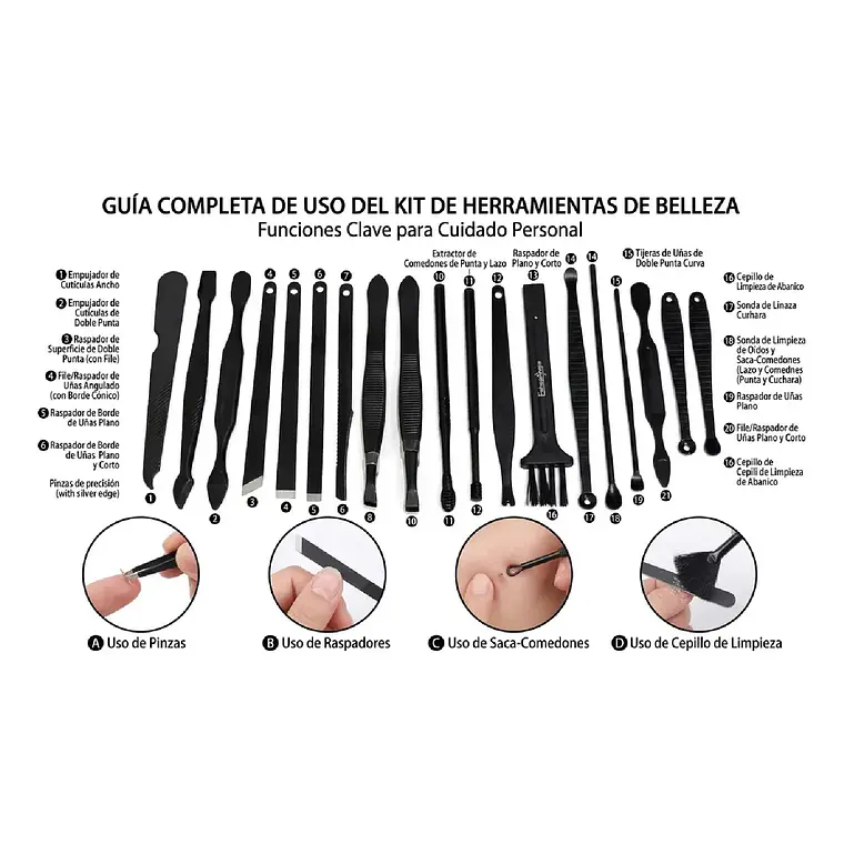 Set 36 Piezas Manicure Y Pedicure Profesional Estuche Uñas 5