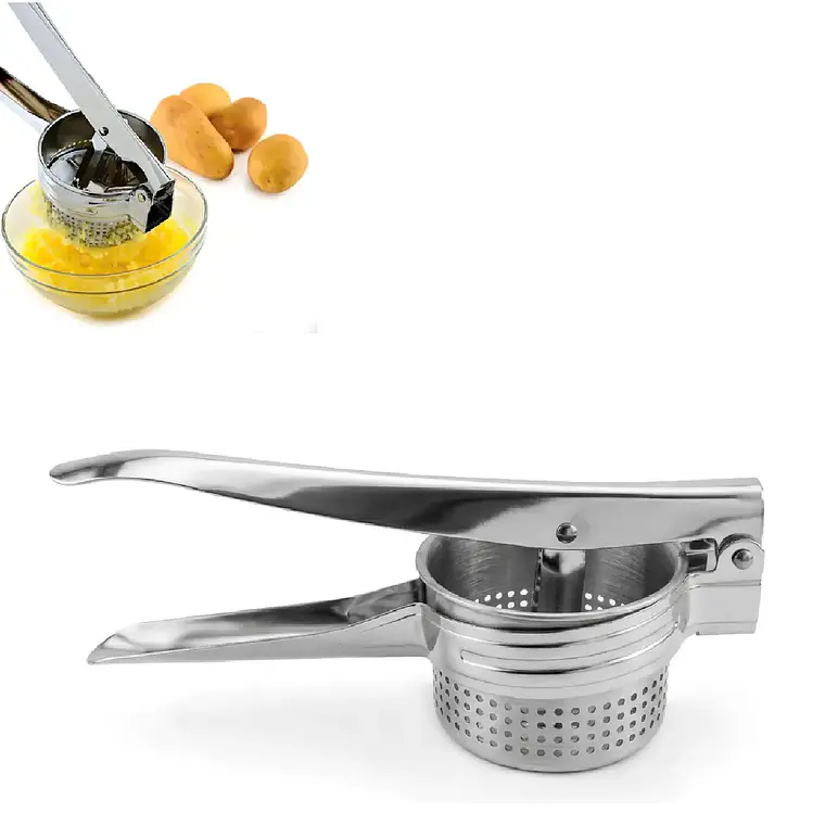 Prensa Papa Acero Inoxidable Moledor Puré Y Verduras Manual 1