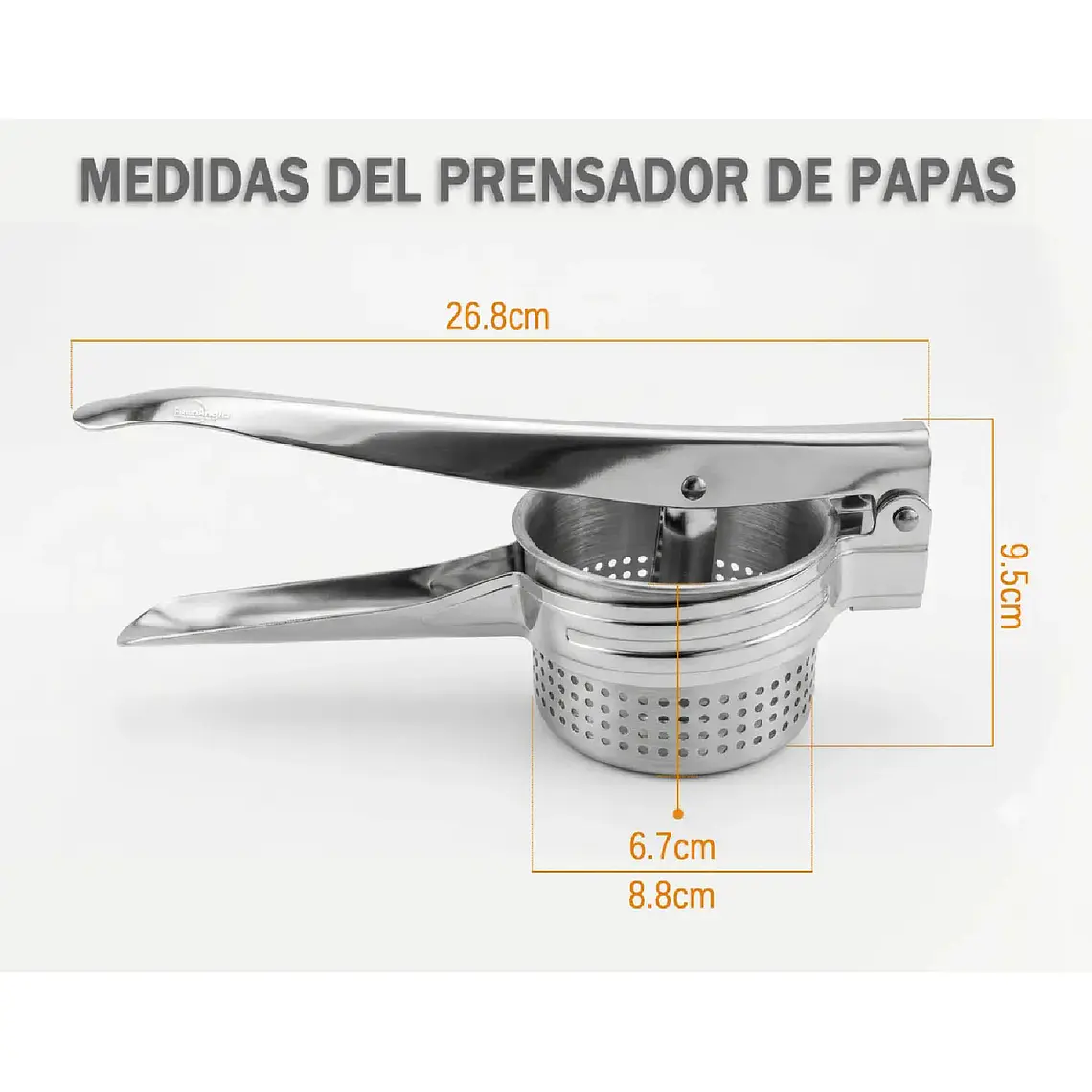 Prensa Papa Acero Inoxidable Moledor Puré Y Verduras Manual 5