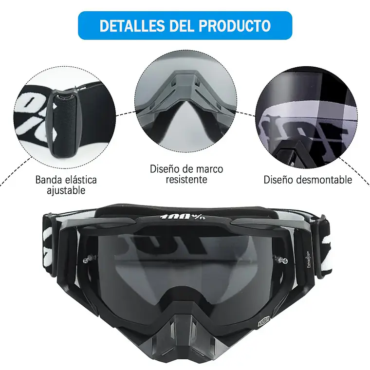 Antiparra Moto Antiparras Bicicleta Motocross Mascara Moto 2
