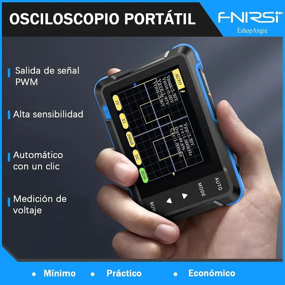 Osciloscopio Dso152 Digital Portatil De Mano 1000mah 3