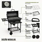 Parrilla A Carbón Móvil Con Termómetro Acero Inoxidable - Miniatura 3