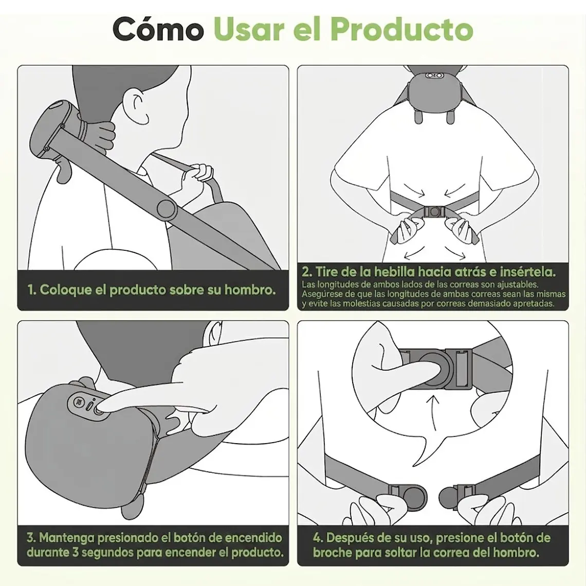 Masajeador De Cuello Y Hombros Con Calor Recargable 7
