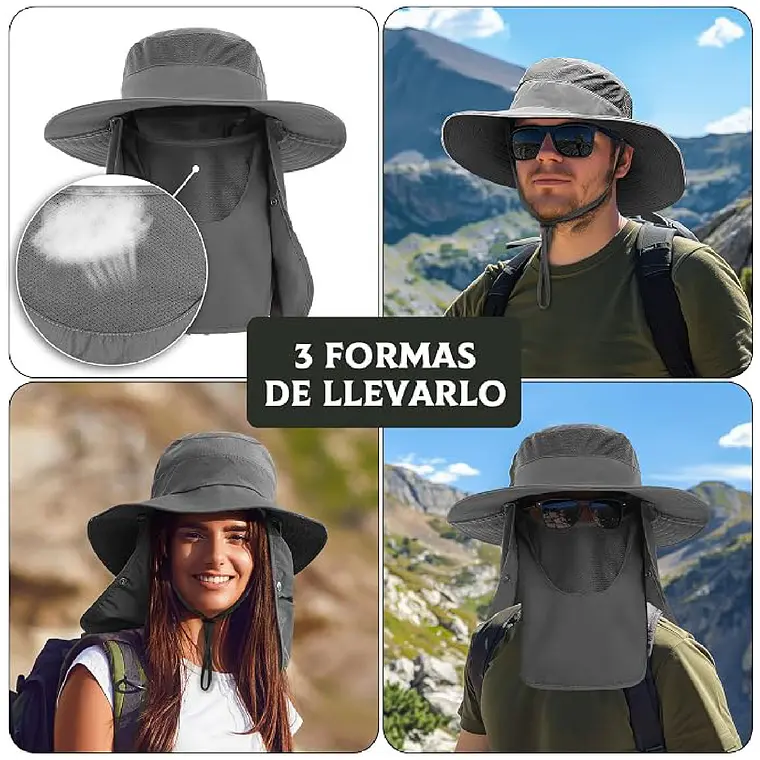 Sombrero Para El Sol Con Proteccion Para Cuello Y Cara 7