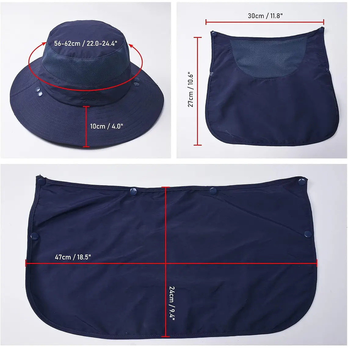 Sombrero Para El Sol Con Proteccion Para Cuello Y Cara 9