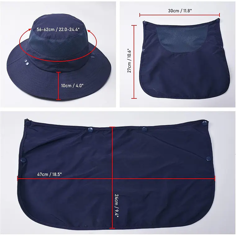 Sombrero Para El Sol Con Proteccion Para Cuello Y Cara 9