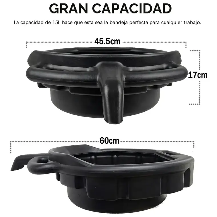 Bandeja Recolector De Aceite Y Fluidos Recipiente 15 Litros 7
