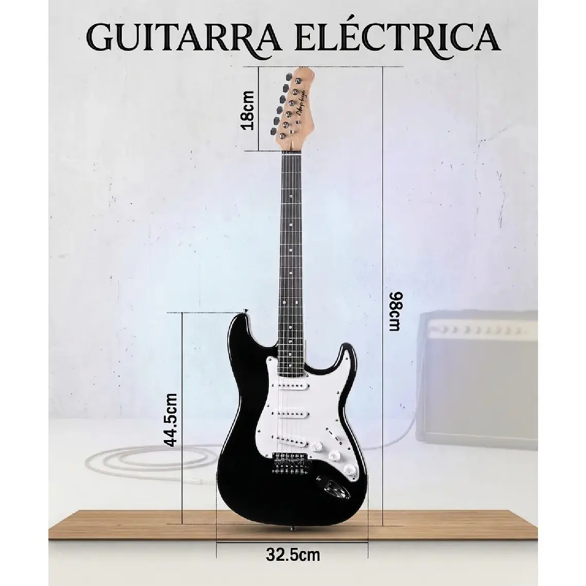Guitarra Electrica Stratocaster Amplificador Y Accesorios 6