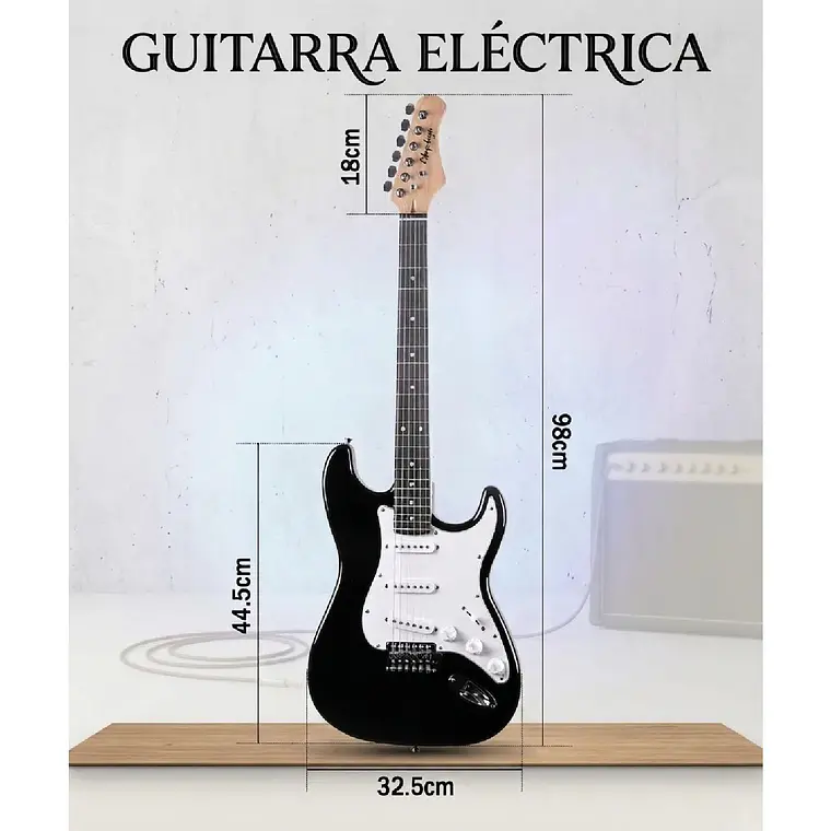 Guitarra Electrica Stratocaster Amplificador Y Accesorios 6