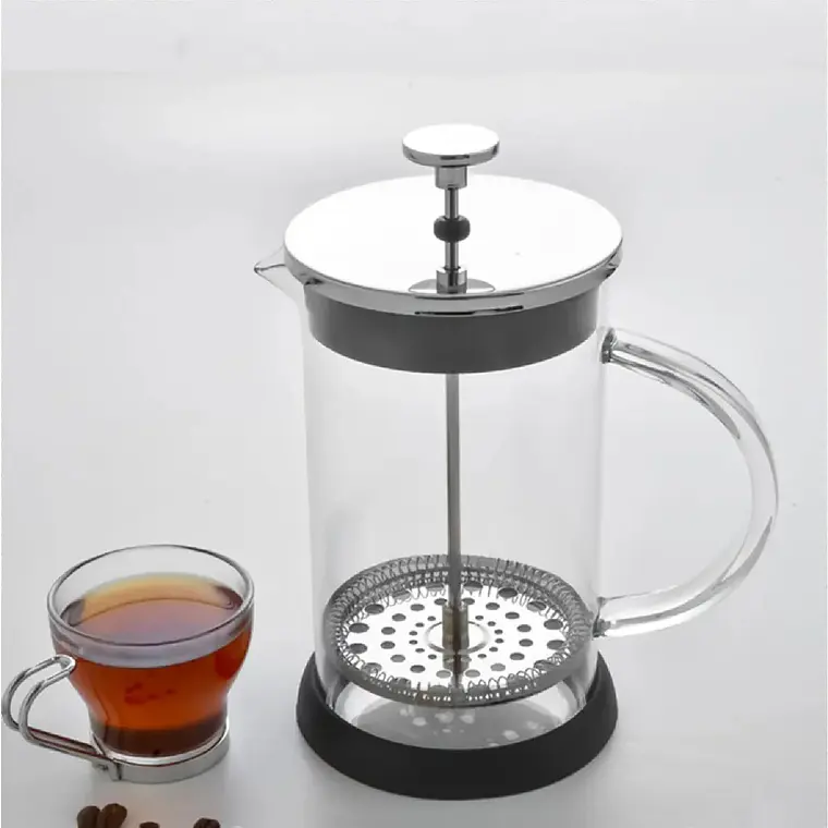 Cafetera Prensa Francesa 800ml De Vidrio Y Acero Te Cafe 5