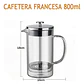 Cafetera Prensa Francesa 800ml De Vidrio Y Acero Te Cafe - Miniatura 6