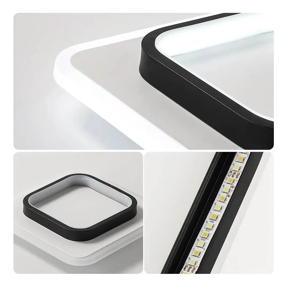 Lampara De Techo Led Plafon Cuadrada Moderna 3 Tonos 2