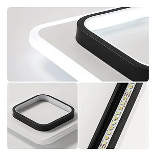 Lampara De Techo Led Plafon Cuadrada Moderna 3 Tonos