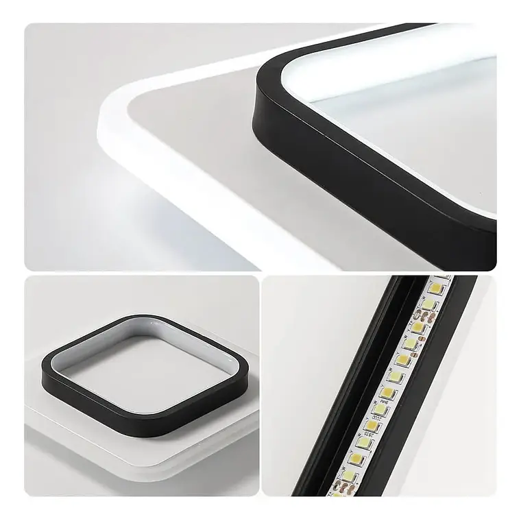 Lampara De Techo Led Plafon Cuadrada Moderna 3 Tonos 2