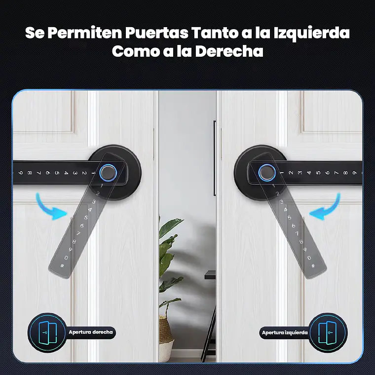 Cerradura Digital Inteligente Manija Redonda Huella Dactilar 7