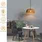 Lámpara Colgante De Techo Estilo Boho Ratán Decorativa - Miniatura 4