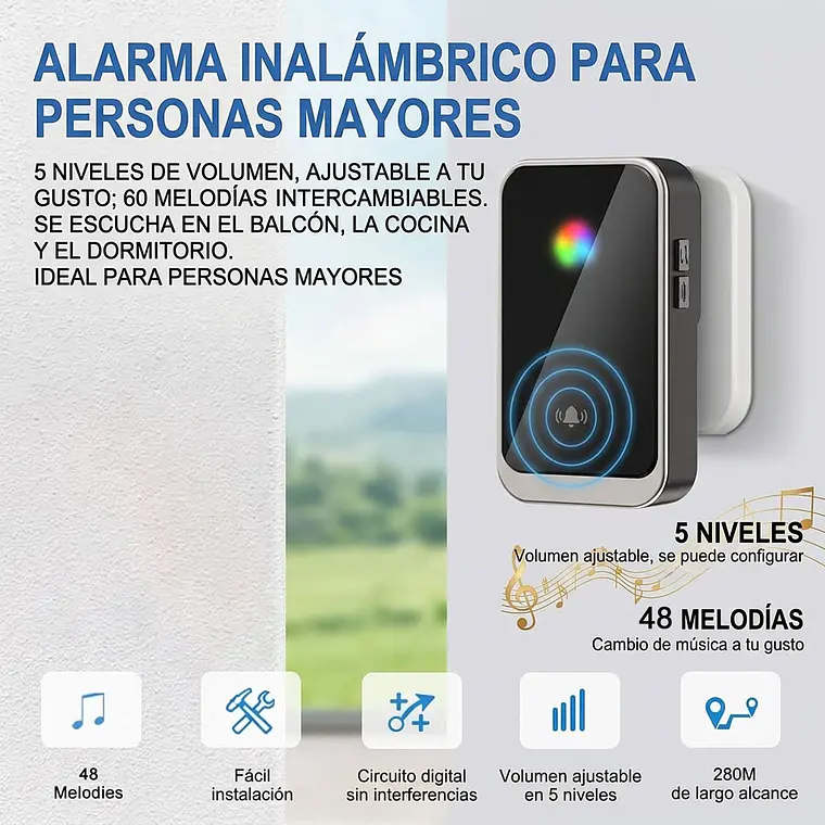 Kit Alarma Tercera Edad Pulsera Boton De Pánico Emergencia 3