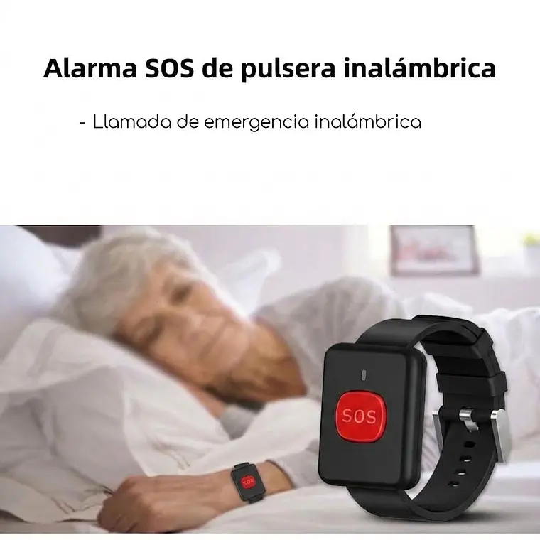 Kit Alarma Tercera Edad Pulsera Boton De Pánico Emergencia 4